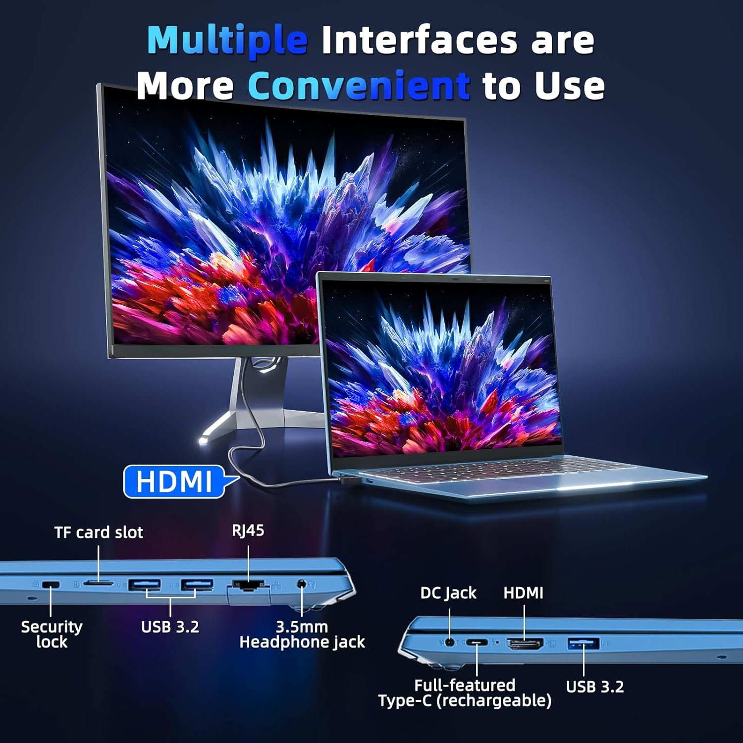 SGIN 15.6 Inch Laptop Computer, Win 11 Laptops with 16GB RAM 1024GB SSD, Core i3 CPU(Up to 3.9GHz), Backlit Keyboard, 53.2WH Battery, WiFi 6, IPS FHD Display, 180° Viewing, HDMI, Type-C - Image 9