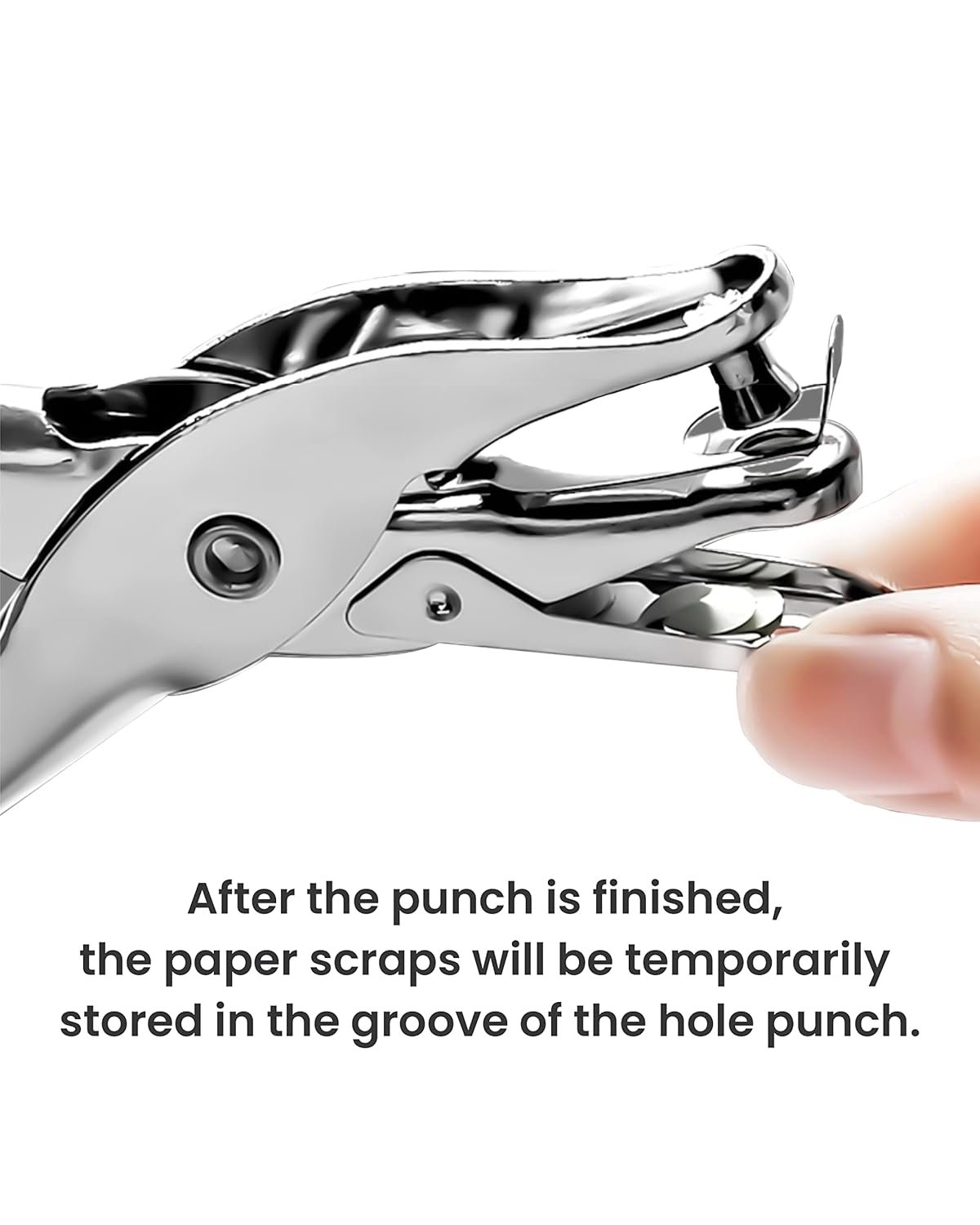 2 Pcs Hole Punch, 1/4 Inch and 1/8 Inch Single Hole Punch, MoHern Hole Puncher Single, Hole Puncher for Crafts, Tags, Tickets, Circle Paper Punches with 6 Sheet Capacity for Home, Office, School - Image 5