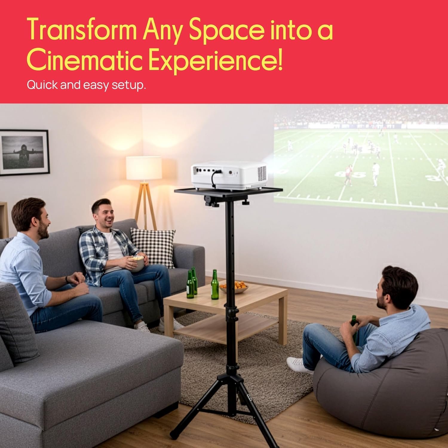 PYLE-PRO Universal Laptop Projector Tripod Stand - Computer, Book, DJ Equipment Holder Mount Height Adjustable Up to 39.37” w/ 14” x 11” Plate Size -for Office, Home, Stage, Studio, DJ Racks Holder - Image 5