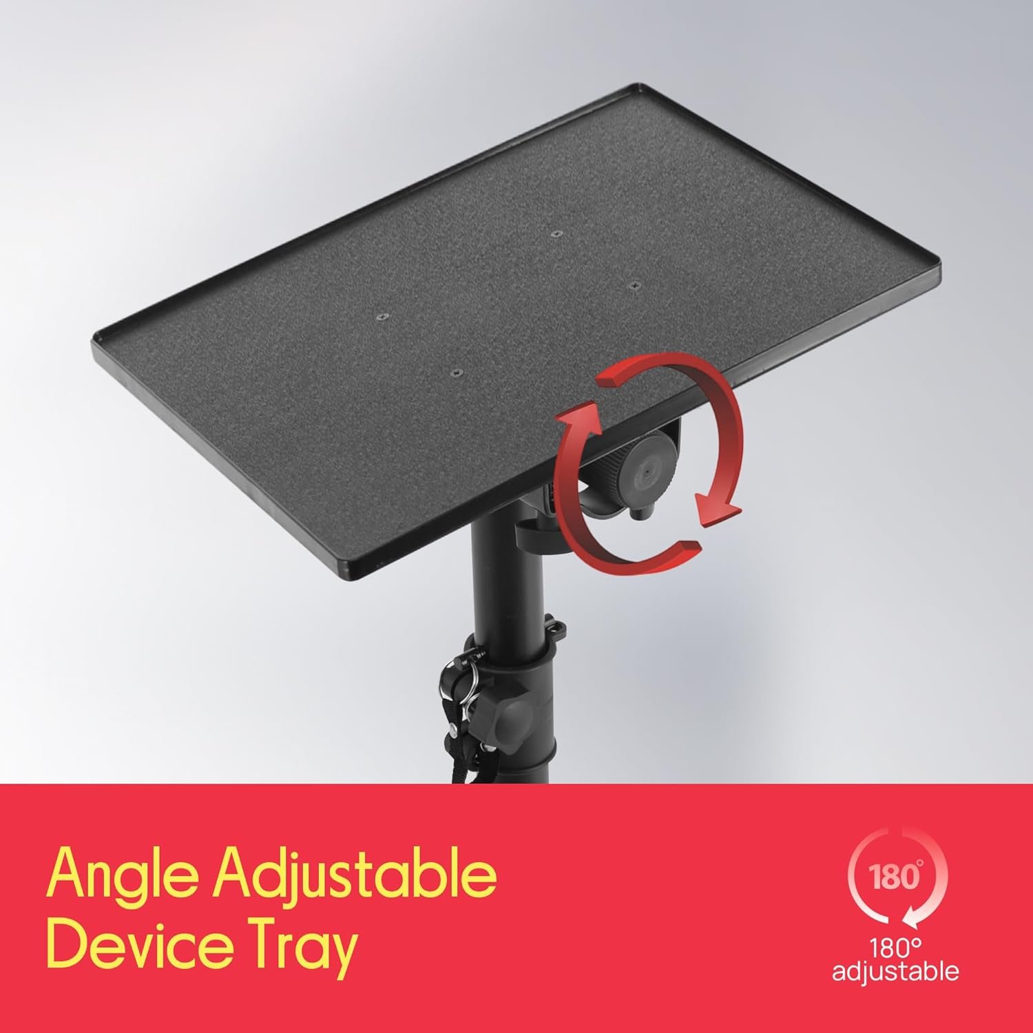 PYLE-PRO Universal Laptop Projector Tripod Stand - Computer, Book, DJ Equipment Holder Mount Height Adjustable Up to 39.37” w/ 14” x 11” Plate Size -for Office, Home, Stage, Studio, DJ Racks Holder - Image 7