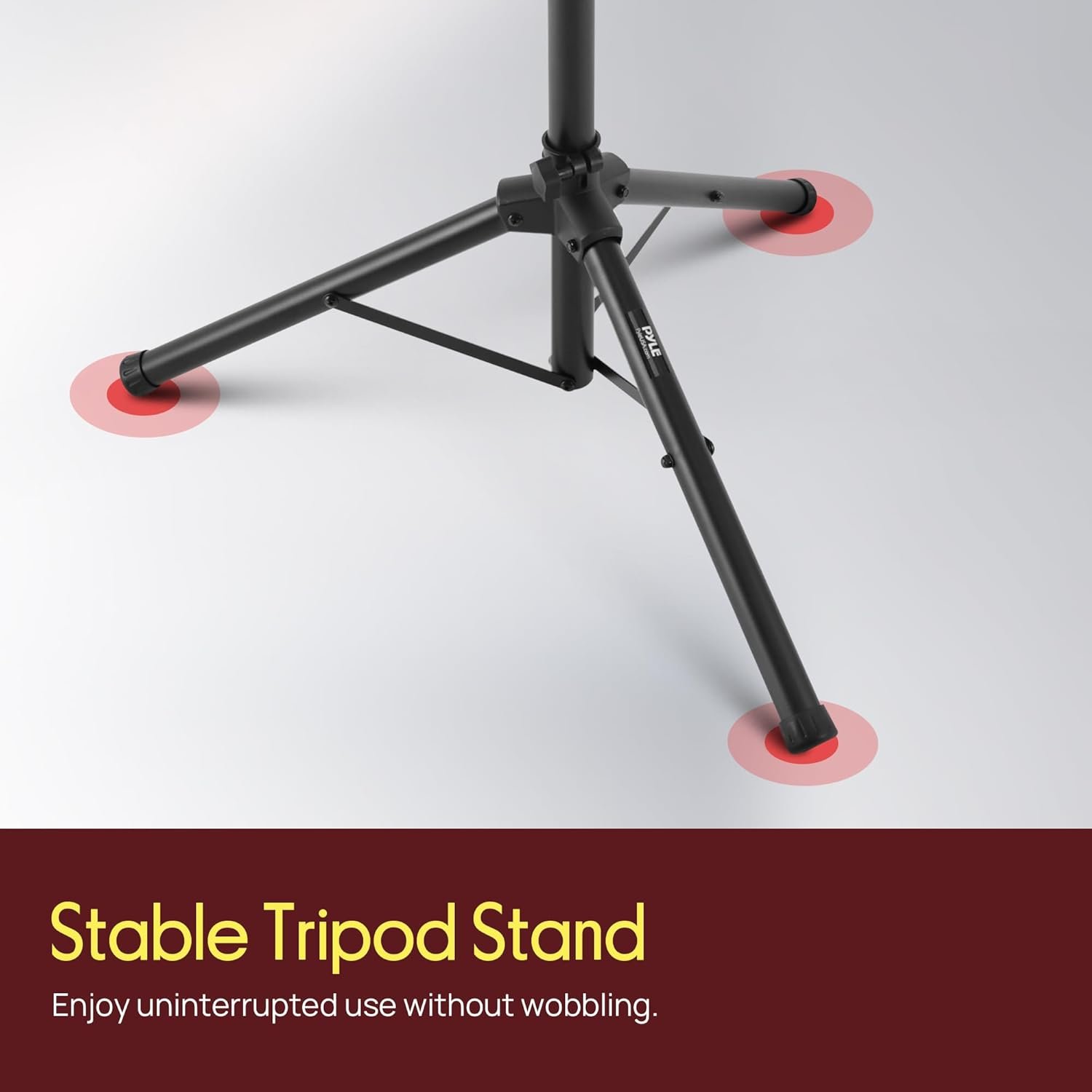 PYLE-PRO Universal Laptop Projector Tripod Stand - Computer, Book, DJ Equipment Holder Mount Height Adjustable Up to 39.37” w/ 14” x 11” Plate Size -for Office, Home, Stage, Studio, DJ Racks Holder - Image 8