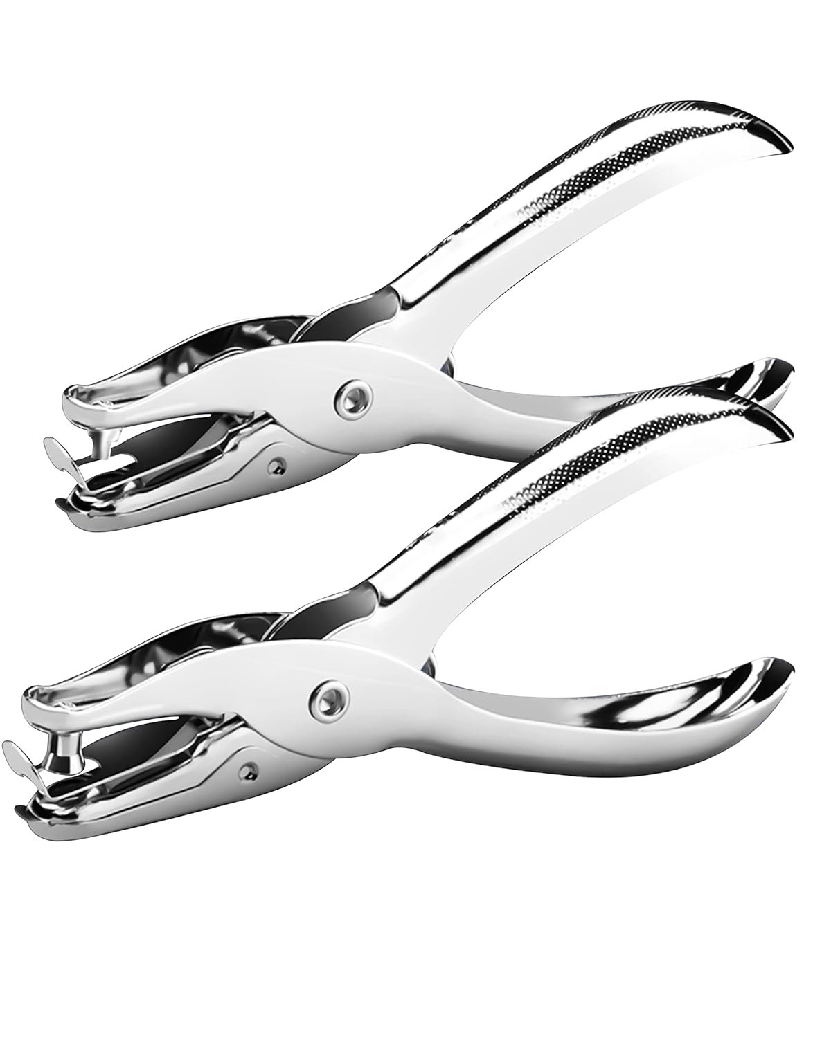 2 Pcs Hole Punch, 1/4 Inch and 1/8 Inch Single Hole Punch, MoHern Hole Puncher Single, Hole Puncher for Crafts, Tags, Tickets, Circle Paper Punches with 6 Sheet Capacity for Home, Office, School - Image 2