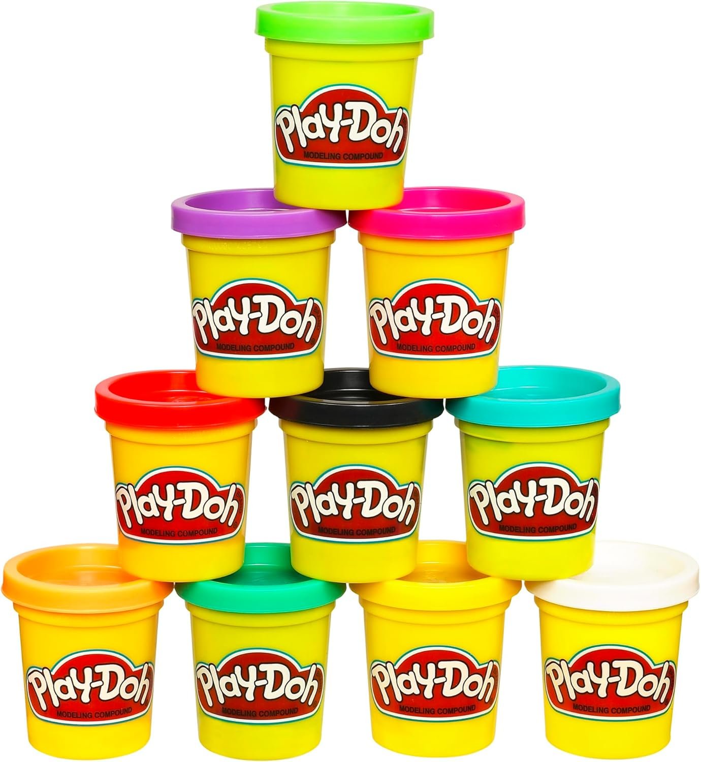 Play Doh Modeling Compound 10-Pack Case of Assorted Colors, Non-Toxic 2 oz. Cans, Back to School Gifts, Prizes, & Party Favors, Preschool Toys for Kids, Ages 2+ (Amazon Exclusive) - Image 2