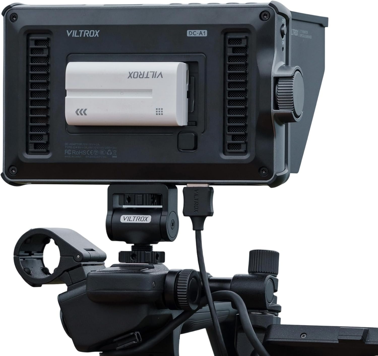 VILTROX DC-A1 Camera Monitor 7'' Touchscreen Camera Field Monitors,2800nits 4K HDMI in/Out,DSLR External Monitor Kit Sunshade Hood,Waveform&Vectorscope,Peaking Focus Assist,3DLUT,False Color Function - Image 2
