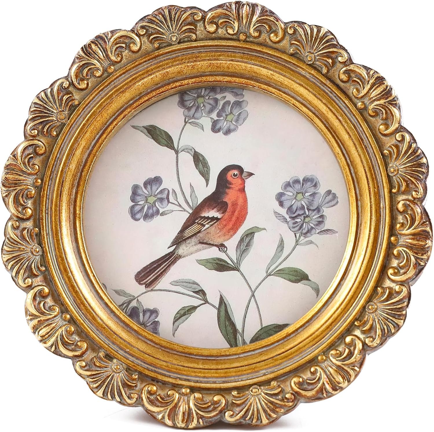 Vintage Picture Frames 3x3 Round Bronze Antique Picture Frames with Glass Front Handcrafted Rustic Home Decor for Wall Mount and Tabletop Gallery Wall Art - Image 2