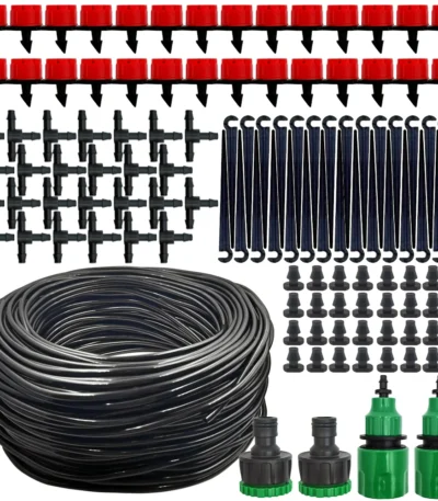Micro Drip Irrigation System Portable 20M Automatic Watering with Adjustable Drippers Misting Watering Kits Garden Hose 1