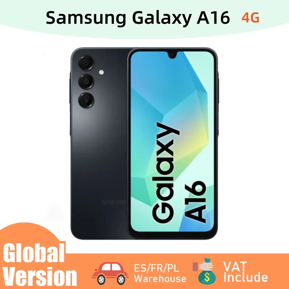 Global Version Samsung Galaxy A16 4g 128Gb Mtk 6.7 ” 90Hz Super Amoled Display 50Mp Camera 5000 Mah Battery 25W Super Fast Charging Nfc Android Smartphone Black Gray Green Global Version Samsung Galaxy A16 4g 128Gb Mtk 6.7 ” 90Hz Super Amoled Display 50Mp Camera 5000 Mah Battery 25W Super Fast Charging Nfc Android Smartphone Black Gray Green