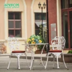 Aluminum Patio Set, 3-Piece Outdoor Dining Table and Chairs for Balcony/Garden