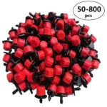 50-800pcs Adjustable Irrigation Drippers Sprinklers 1/4” Emitter Dripper Micro Drip Irrigation Sprinklers for Watering System