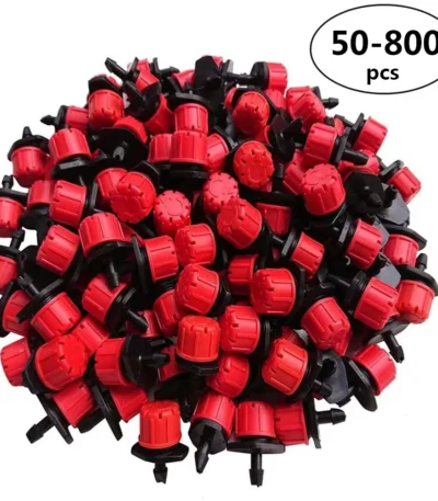 50-800pcs Adjustable Irrigation Drippers Sprinklers 1/4'' Emitter Dripper Micro Drip Irrigation Sprinklers for Watering System 1