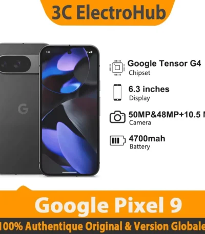 Google Pixel 9, Global Version, 6.3 inches, Google Tensor G4, 4700 mAh, PD3.0, OLED, 120 Hz, RAM 12 GB, ROM 128 GB, smart Phone 1