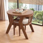 Solid wood three-piece balcony outdoor leisure table and chair set one table and two chairs combination coffee catering