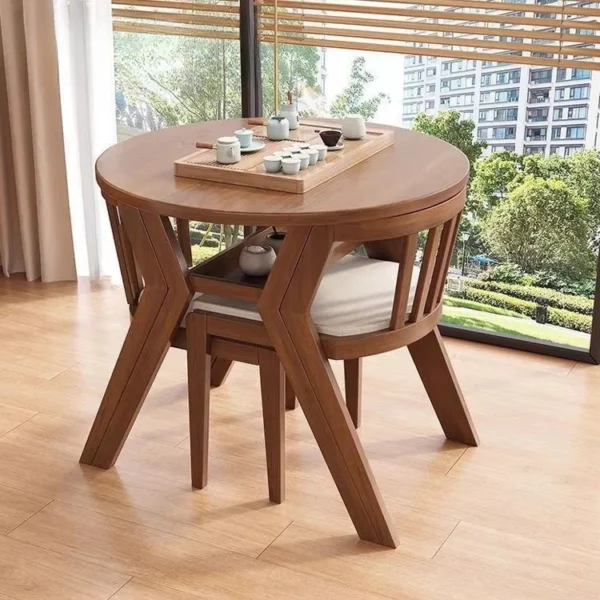 Solid wood three-piece balcony outdoor leisure table and chair set one table and two chairs combination coffee catering