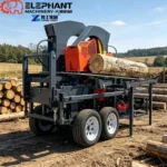 Hydraulic Electric Log Splitter 10 Ton High Splitting Force Stable Hydraulic System Farm Outdoor Firewood Processing Machine