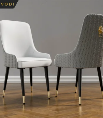 LUVODI Dining Chairs Set of 2 Luxury Microfiber Leather Leisure Chair with Lion Knocker Kitchen Table Chairs for Restaurant 1