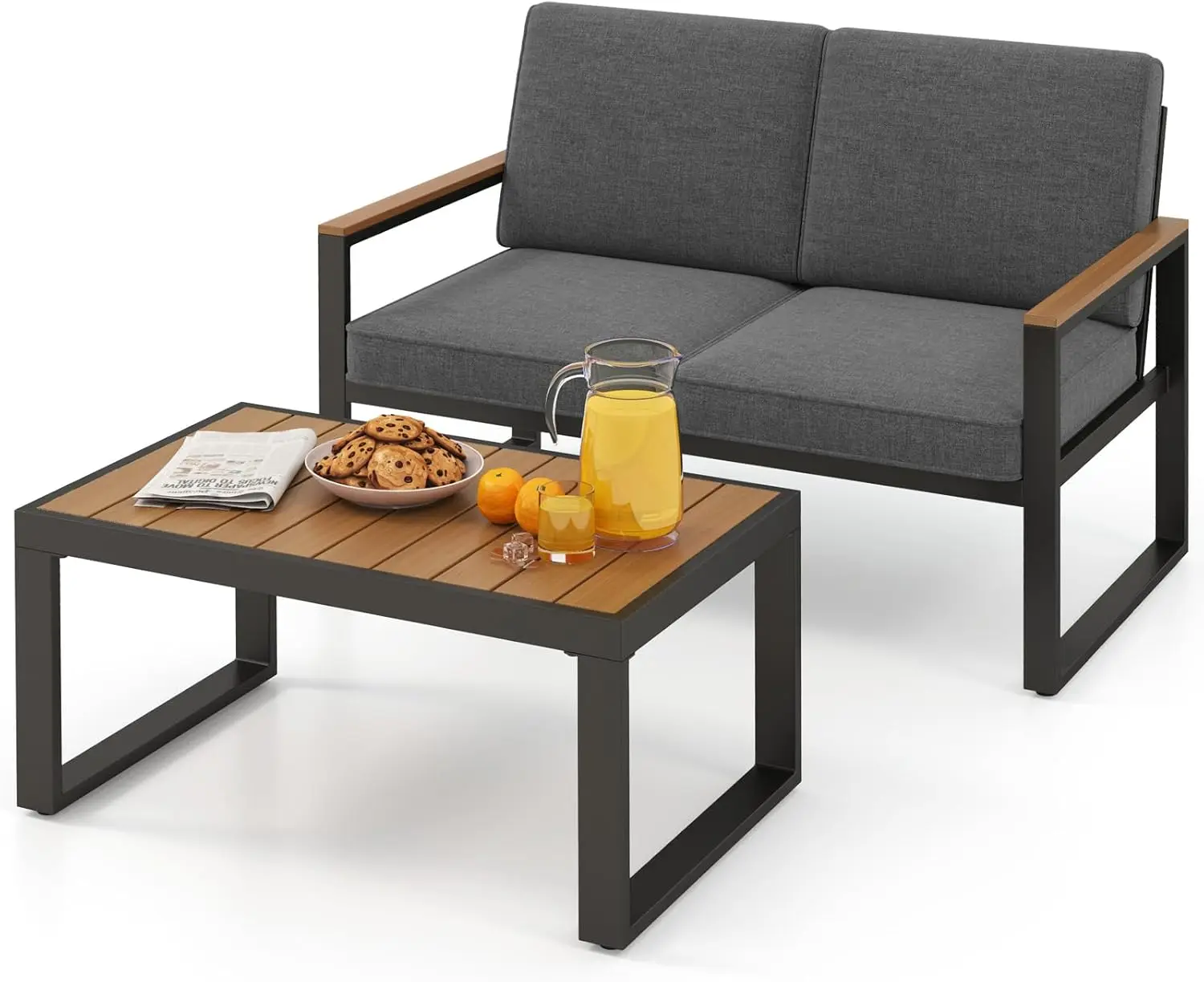 Balcony Furniture,Weatherproof Garden Furniture Set with Aluminium Frame and Soft Cushions,Patio Furniture,for Balcony,Garden Balcony Furniture,Weatherproof Garden Furniture Set with Aluminium Frame and Soft Cushions,Patio Furniture,for Balcony,Garden