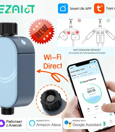 Smart WIFI Garden Watering Timer Tuya Automatic Sprinkler Remote Drip Irrigation System Outdoor Water Controller Valve Goole Hom 1