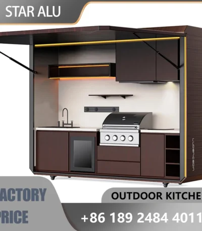 Backyard Gourmet Social Center, Smart Temperature-Controlled Outdoor Kitchen, Waterproof, Sunproof, and Portable. 1