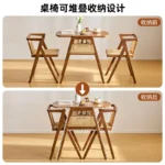 Balcony tea table and chair combination casual rattan  mini small tea table courtyard terrace
