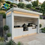 American Style SS304 Moisture Proof BBQ Pod High Quality Outdoor Kitchen with Shed Roller Shutters Outdoor Kitchen Pod for Patio