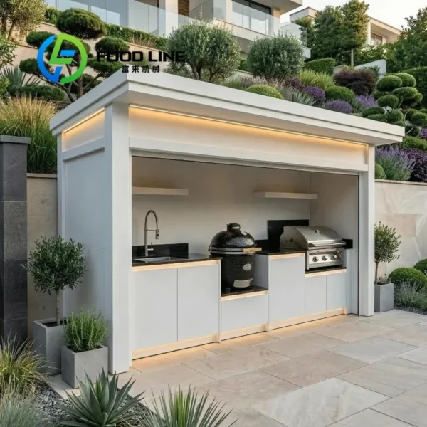 American Style SS304 Moisture Proof BBQ Pod High Quality Outdoor Kitchen with Shed Roller Shutters Outdoor Kitchen Pod for Patio