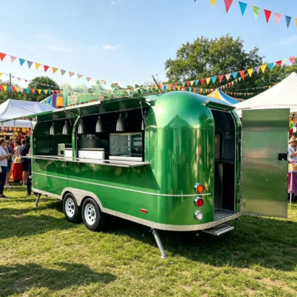 Customized Electric Food Truck With Full Kitchen Ice Cream Food Trailer Mobile Moto Food Van Kiosk