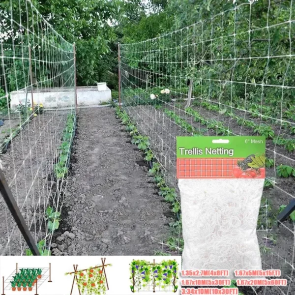 Horticultural Plant Climbing Net, Polyester Woven Net, Suitable for Other Climbing Plants Such As Tomatoes, Beans, Grapes, Etc
