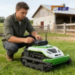 Multifunctional Portable Electric Remote-controlled Lawn Mower Snowplow Bulldozer Grass Shredder for Home Garden Use