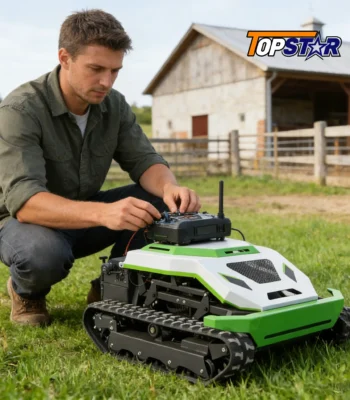 Multifunctional Portable Electric Remote-controlled Lawn Mower Snowplow Bulldozer Grass Shredder for Home Garden Use 1