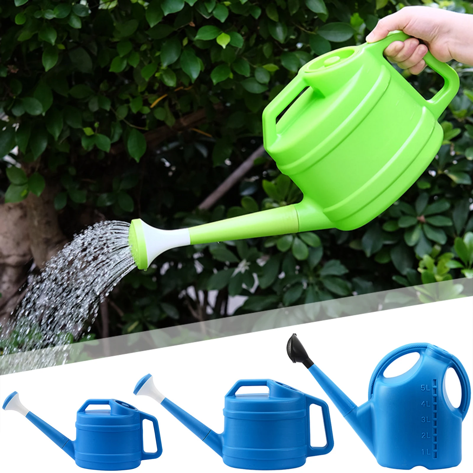 Long Spout Watering Pot For Garden With Sprinkler Head Comfort Grip Watering Kettle Lightweight Large Large Water Can For Garden Long Spout Watering Pot For Garden With Sprinkler Head Comfort Grip Watering Kettle Lightweight Large Large Water Can For Garden