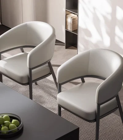 Nordic Style Light Luxury Fashionable Dining Chair Modern Log Simple Home Lounge Chair Sencillo Y Bonito Dining Room Furniture 1