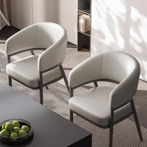 Nordic Style Light Luxury Fashionable Dining Chair Modern Log Simple Home Lounge Chair Sencillo Y Bonito Dining Room Furniture