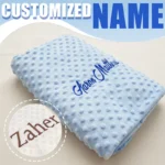 Personalized Newborn Baby Doudou Blanket – Customizable Swaddle Stroller Bed Crib Sleep Cover Shower Gift Children Birth Present