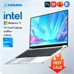 Xiaman Ultra Slim Windows 11 Laptop Computer 14.1″ 12GB RAM 1TB SSD Intel Atom A3950 Notebook 1920*1080 Office Study Computer PC