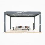 Modern Outdoor Waterproof Aluminum Louvered Sunroof Pergola Sun Shade Frame Electric  Louvered Roof Aluminium Canopy