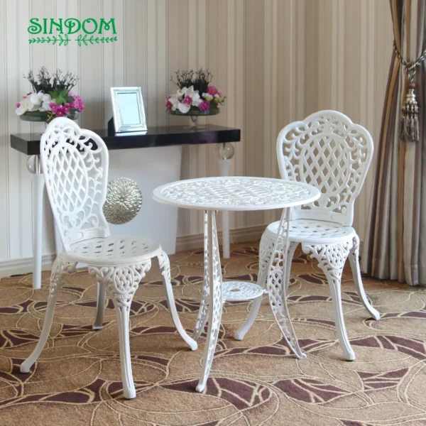 Luxury Outdoor Sand Aluminum Table and Chairs Set