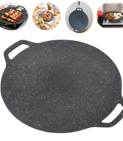 28-34CM Outdoor BBQ Grill Pan BBQ Pot Non Stick Stovetop Baking Tray Korean Roastig Grill Plate Camping Equipment 1