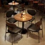 Vintage Tavern Commercial Table and Chair American Dining Bar Music Restaurant Table and Chair Clear Bar Table Chair Combination