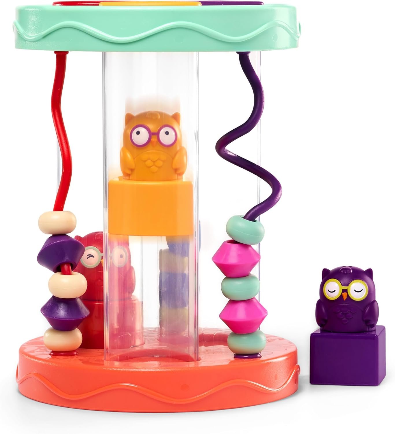 B. toys – Baby Shape Sorter – Sorting Toy with 3 Owls – Colorful Shapes, Bead Maze & Fun Sounds – Developmental & Educational Game for Babies & Toddlers – Hooty – Hoo – 10+ Months - Image 9