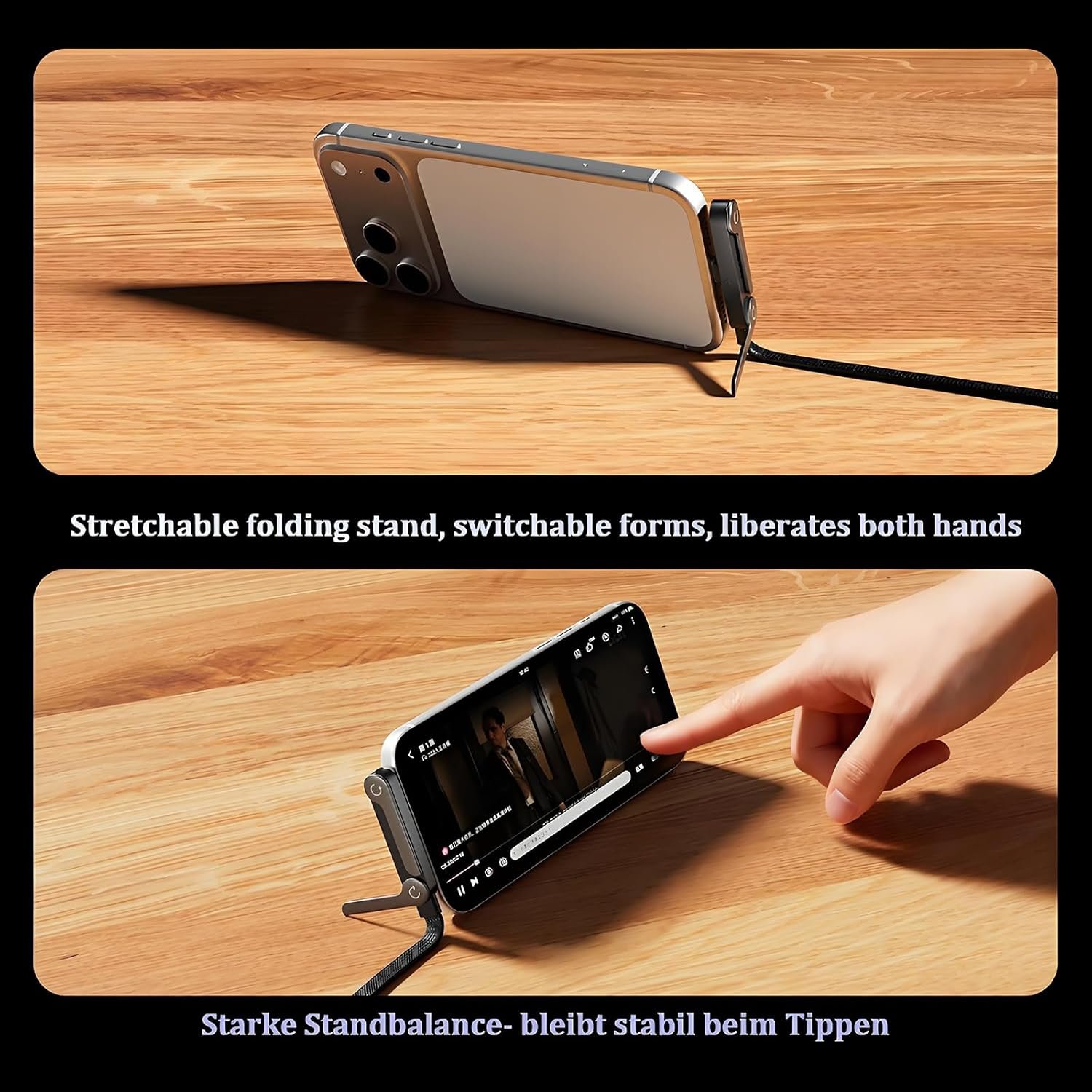 2-in-1 Invisible Stand Charging Cable, Multi Charger Cord with Type C Multi-Angle Adjustable Stand, 240W Fast Charging Cable 5 FT, for Smartphones,Tablets,Laptops,and Gaming Devices - Image 8