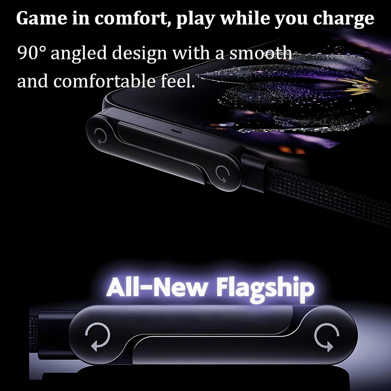 2-in-1 Invisible Stand Charging Cable, Multi Charger Cord with Type C Multi-Angle Adjustable Stand, 240W Fast Charging Cable 5 FT, for Smartphones,Tablets,Laptops,and Gaming Devices - Image 10
