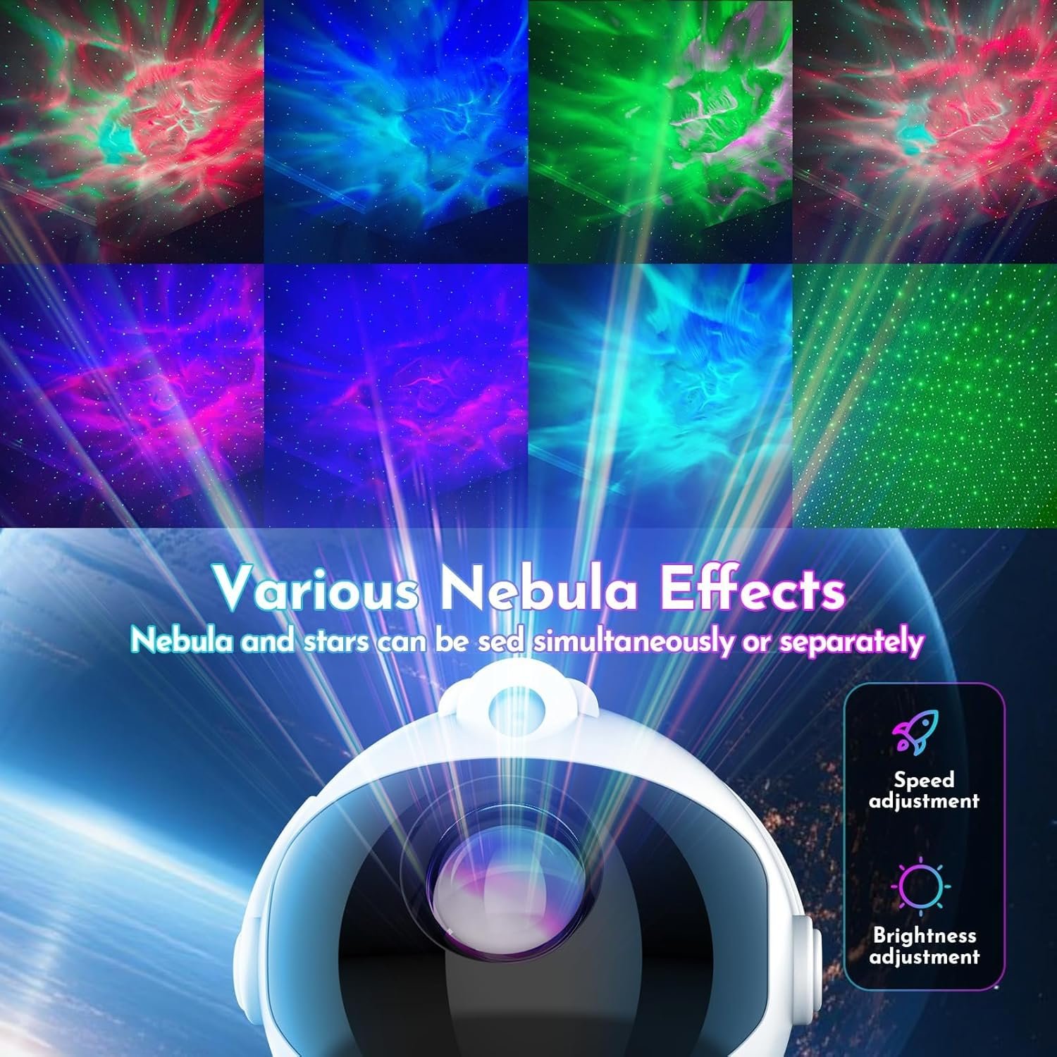 Astronaut Galaxy Projector for Bedroom Decor, Birthday Gifts for Adults Teen Girl Gifts Ambient Lighting, Ceiling Space Star Night Light Projector for Kids Room Decor Aesthetic - Image 4