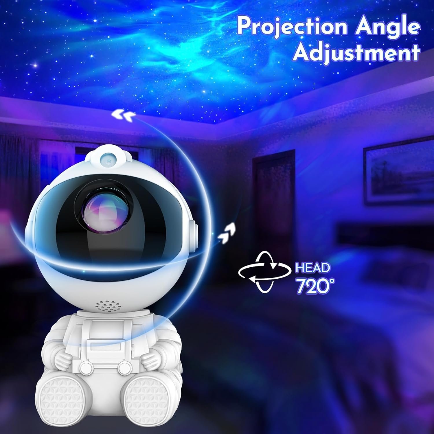 Astronaut Galaxy Projector for Bedroom Decor, Birthday Gifts for Adults Teen Girl Gifts Ambient Lighting, Ceiling Space Star Night Light Projector for Kids Room Decor Aesthetic - Image 5