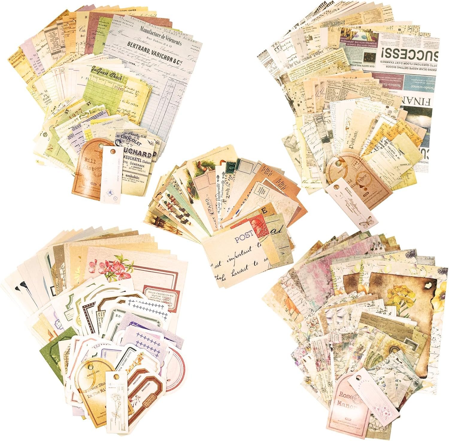 460 Sheets Vintage Scrapbook Papers Journaling Scrapbooking Supplies Kit junk journal supplies Decorative Craft Paper for Planner, Bullet Journal Collage Card Embellishment Retro Crafts - Image 3