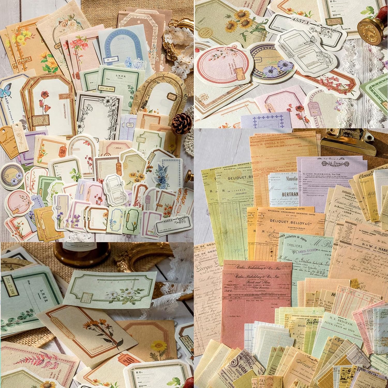 460 Sheets Vintage Scrapbook Papers Journaling Scrapbooking Supplies Kit junk journal supplies Decorative Craft Paper for Planner, Bullet Journal Collage Card Embellishment Retro Crafts - Image 7