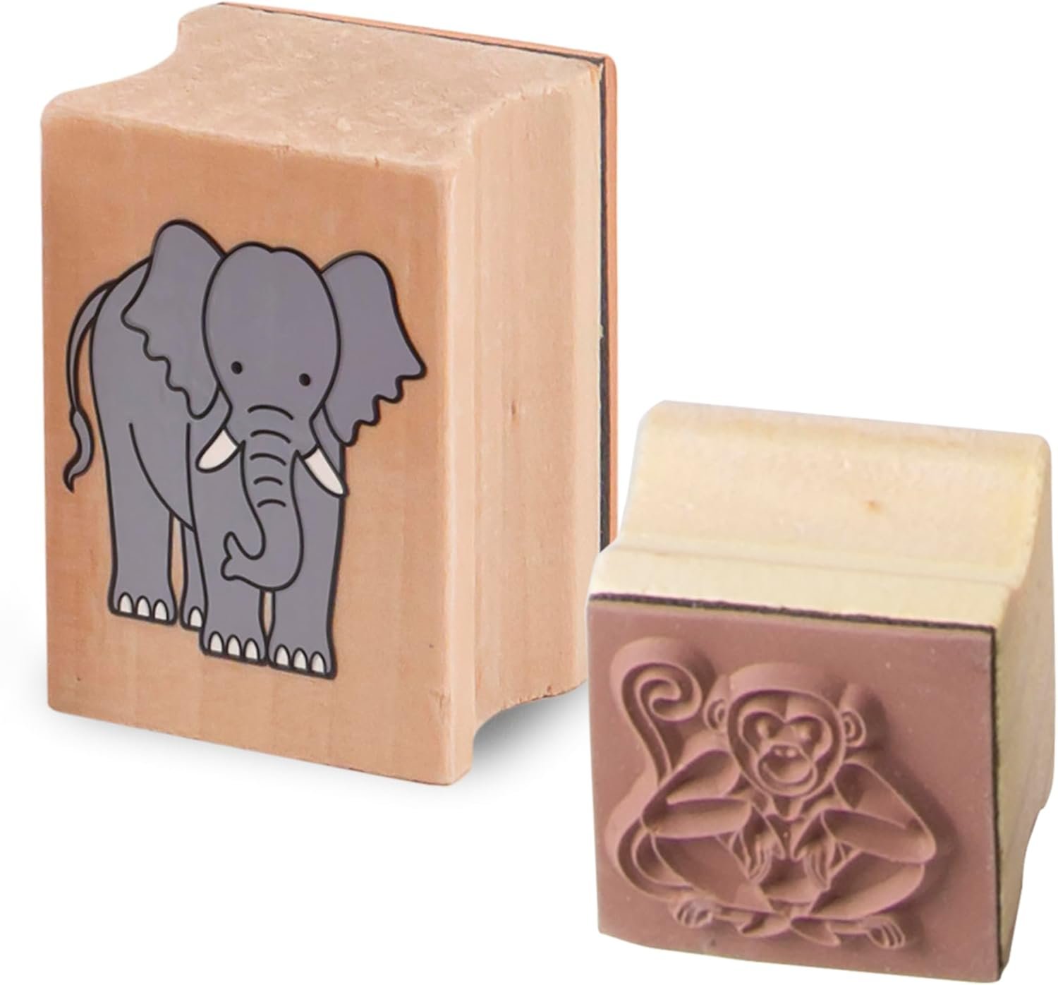 Melissa & Doug Stamp-a-Scene Stamp Set: Rain Forest - 20 Wooden Stamps, 5 Colored Pencils, and 2-Color Stamp Pad - Image 10