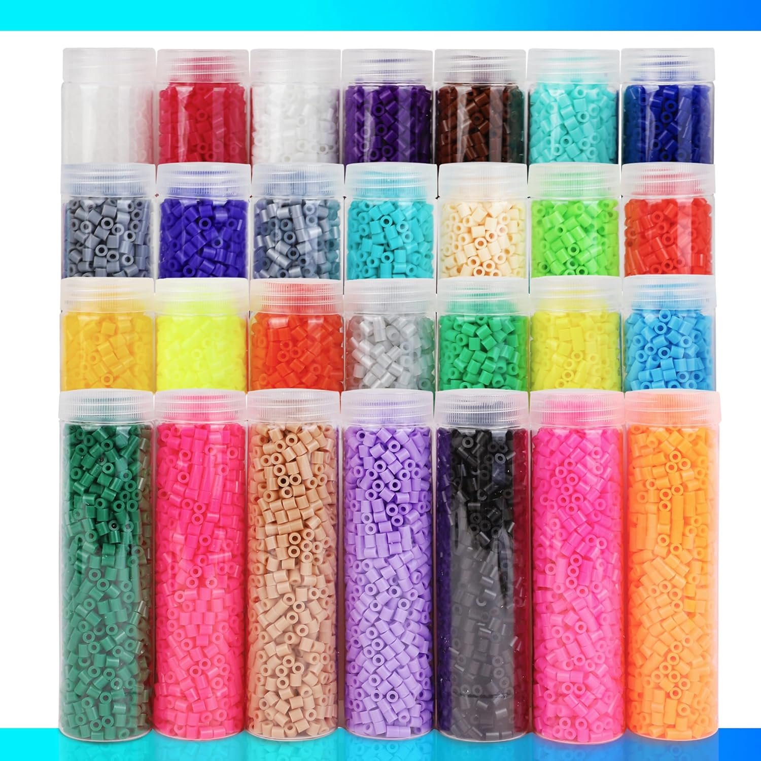 Darice Fuse Beads Kit – 28,000 Assorted Melty Iron Beads Bulk Set with Storage Case - 28 Colors in Reusable Bottles, DIY Art Craft Supplies for Kids Creative Projects Ages 6+ - Image 6