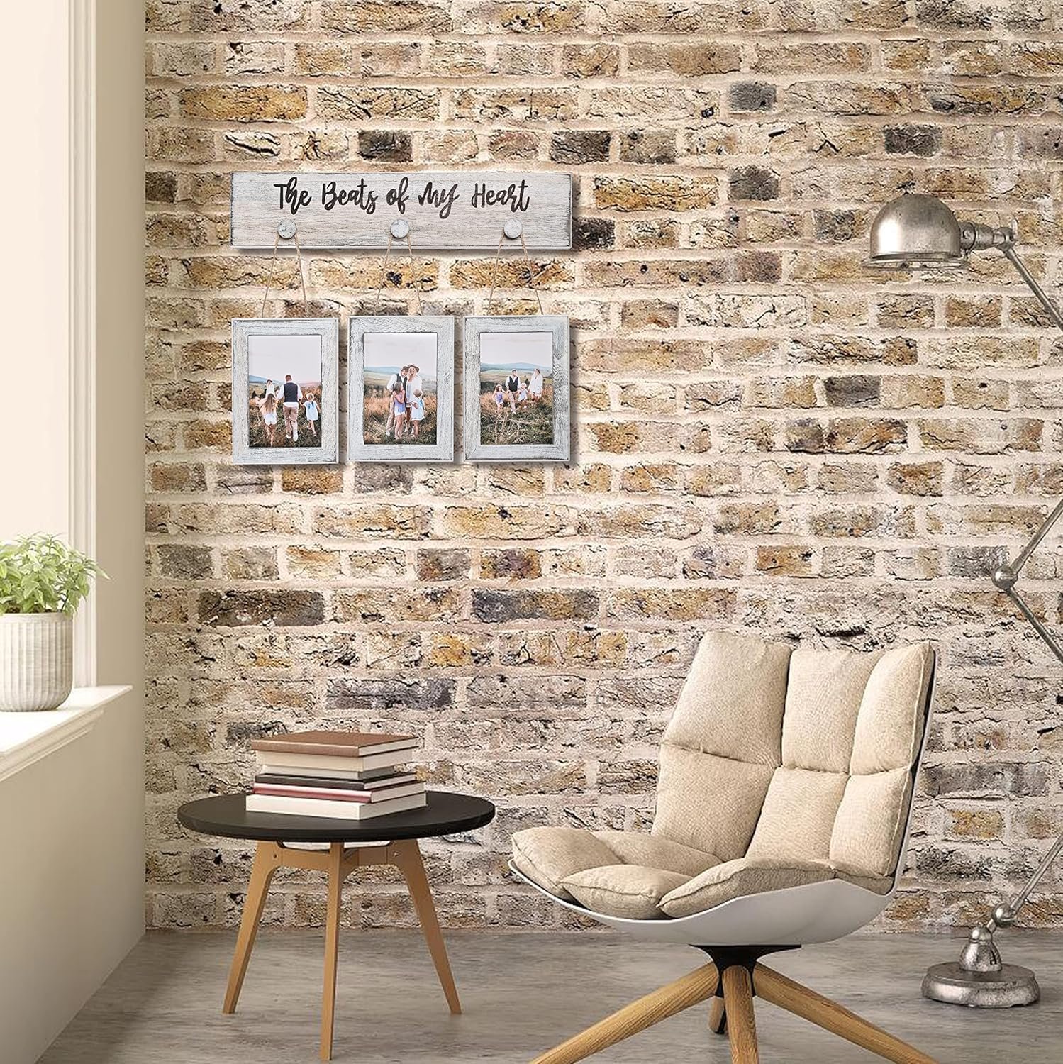 4X6 Picture Frames Farmhouse Rustic Vintage Distressed Solid Wood Photo Frame with HD plexiglass Hanging Picture Frame Wall Decor for Living Room, Set of 3 - Image 5