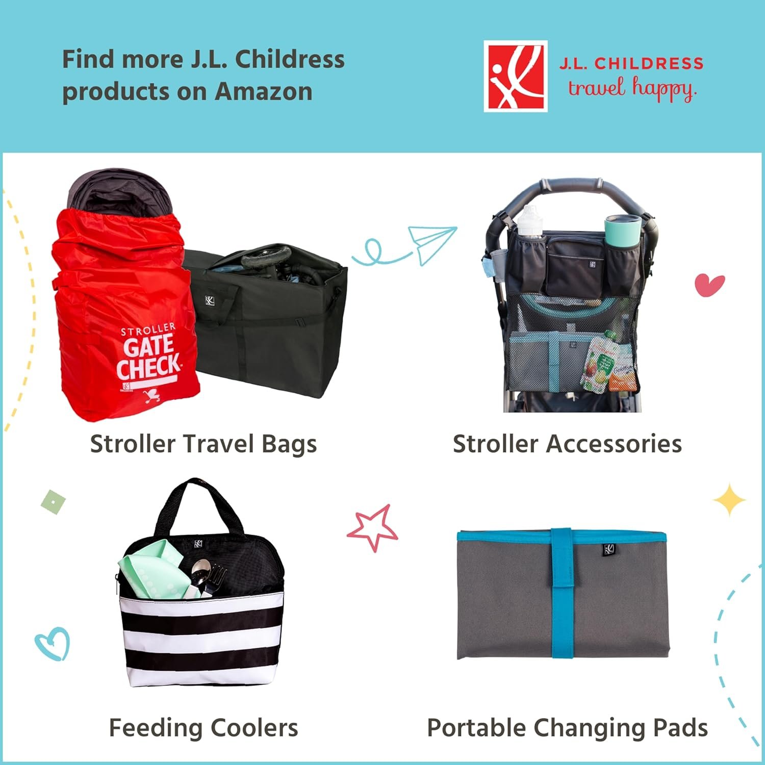 J.L. Childress Padded Infant Car Seat Bag - Travel Bag for Airplane, Fits Most Baby & Infant Car Seats, Compatible with UPPAbaby, Nuna, & Chicco, Airport Accessories, AirTag Compatible- Premier, Black - Image 9