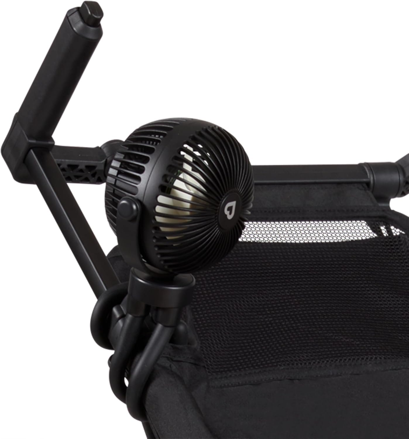 Munchkin Stroller Fan - Portable Fan for Travel, Baby Gear Accessory with 4 Speeds, Flexible Clip-on Leg Attachment, Rechargeable Battery, Black with Multicolored LED Lights - Image 9